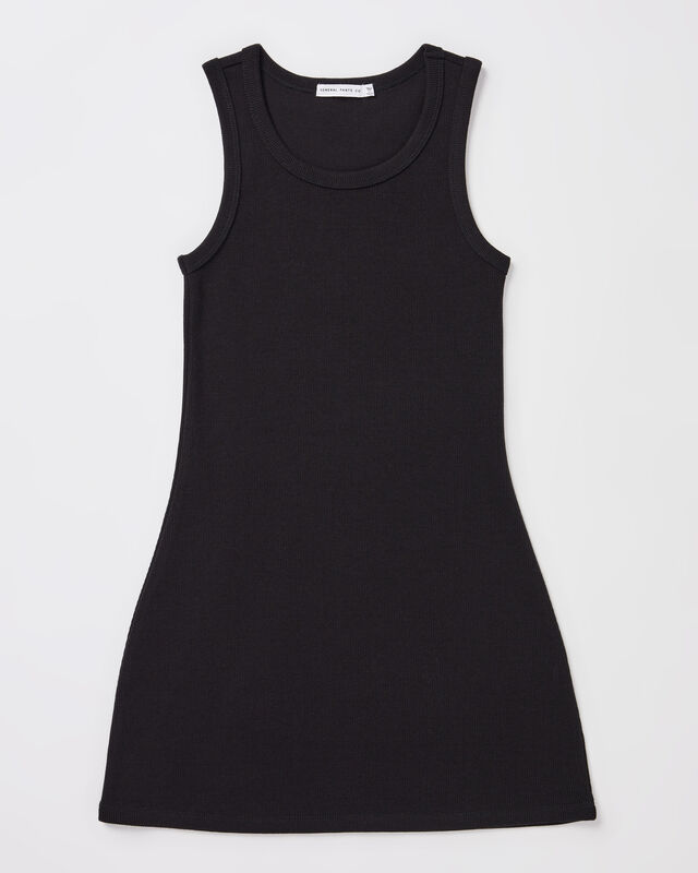 Teen Girls Super Scoop Classic Dress in Black, hi-res image number null