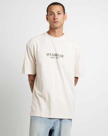 Entwined Slacker Short Sleeve T-Shirt in Ecru