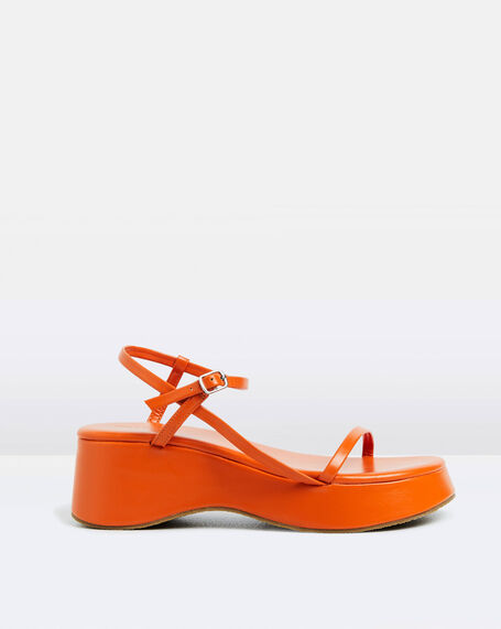 Lola Flatform Sandals Tangerine Orange