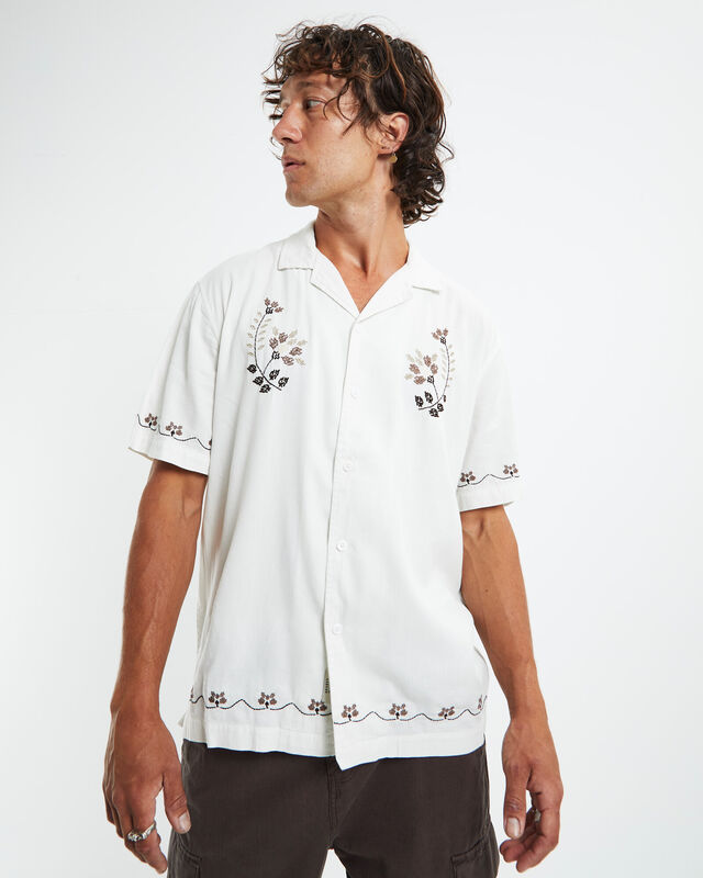 Natives Short Sleeve Resort Shirt Off White, hi-res image number null
