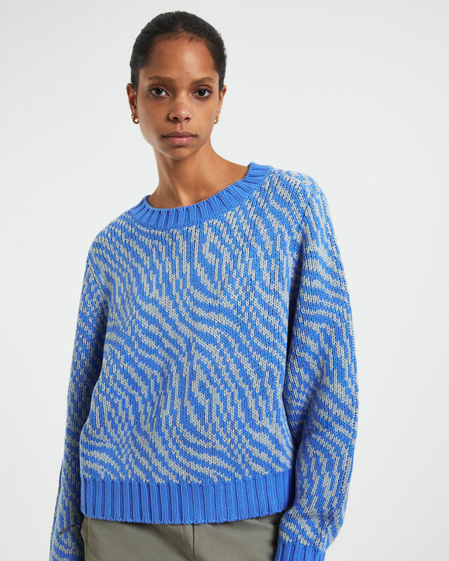 Recycled Long Sleeve Knit Top Arctic Blue, hi-res image number null