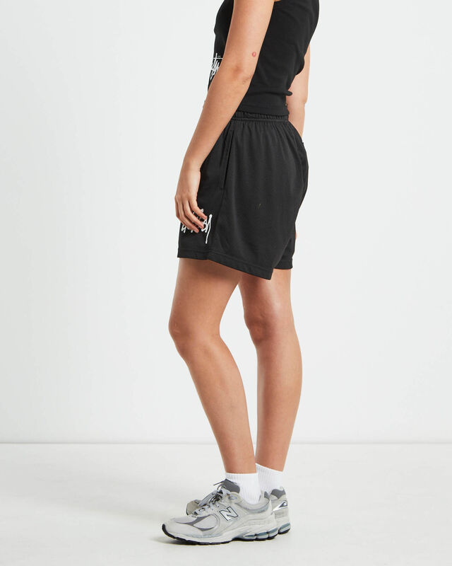 Basic Mesh Shorts in Black, hi-res image number null
