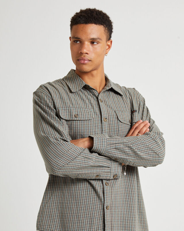 Parallels Long Sleeve Shirt Green Check, hi-res image number null