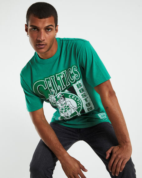 Bush Off Short Sleeve T-Shirt Boston Celtics Faded Green
