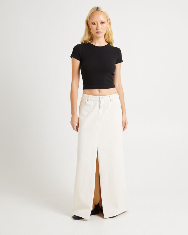 90s Mid Maxi Skirt Unbleached, hi-res image number null