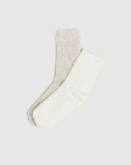 Fuzzy Socks 2 Pack Multi