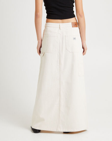 90s Mid Maxi Skirt Unbleached