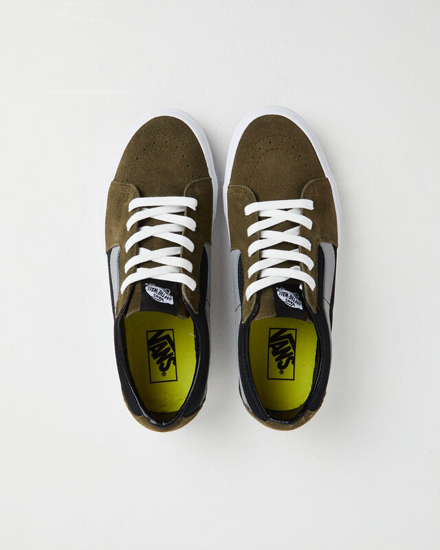 Sk8-Low 2-Tone Sneakers in Olive/Black, hi-res image number null