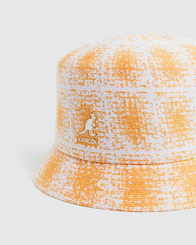Grunge Plaid Bin Hat Apricot/White, hi-res image number null
