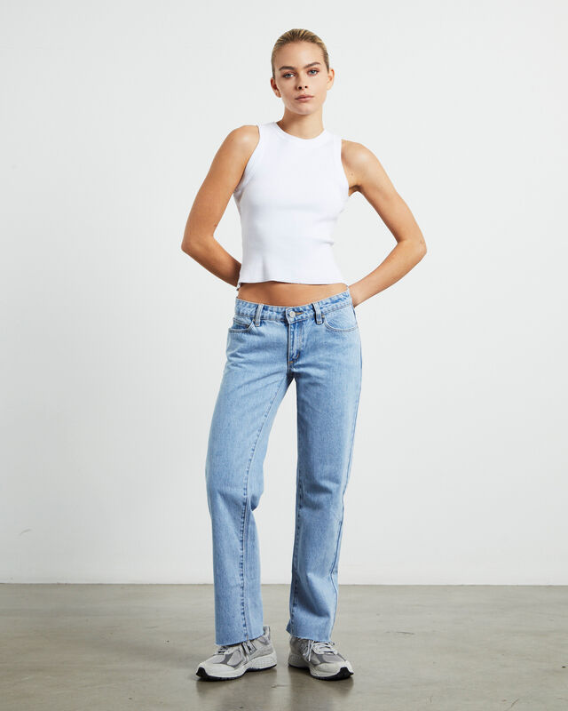 A 99 Low Straight Petite Jeans Walk Away Blue, hi-res image number null