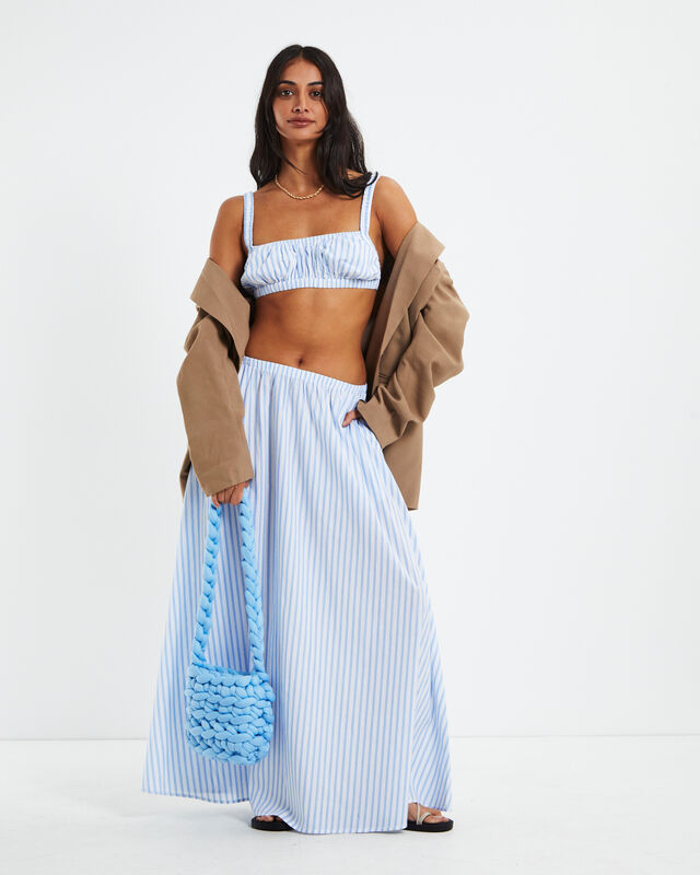 Malibu Stripe Maxi Skirt Blue, hi-res image number null