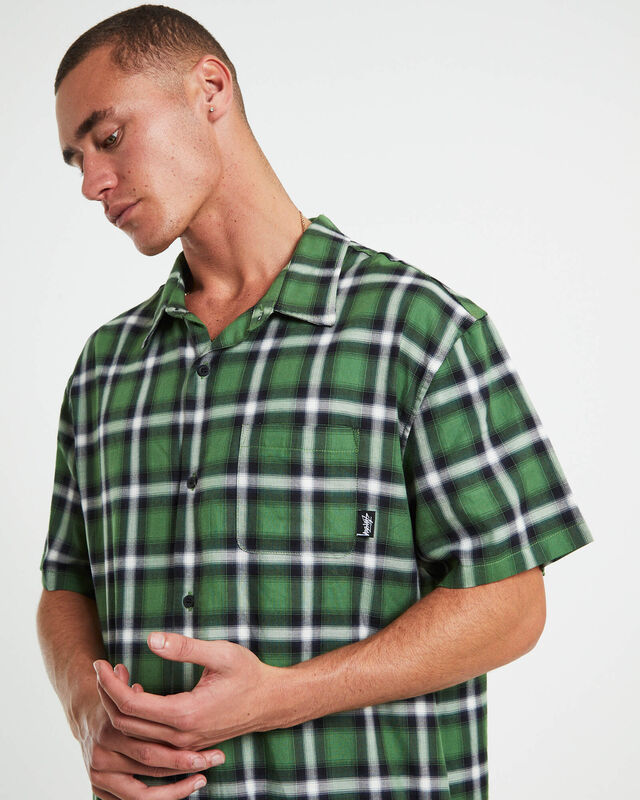 Pocket Check Ss Shirt Green, hi-res image number null