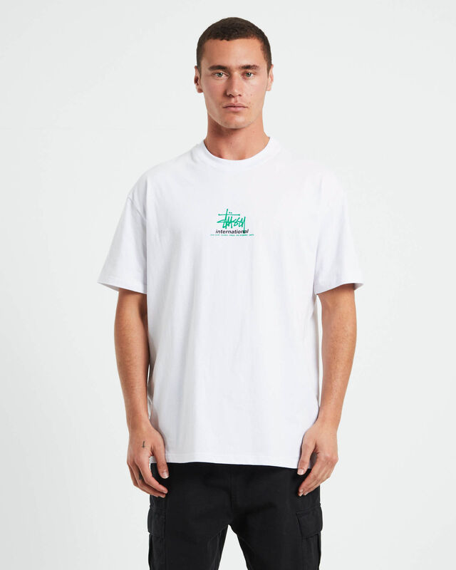 International Heavyweight Short Sleeve T-Shirt in White, hi-res image number null