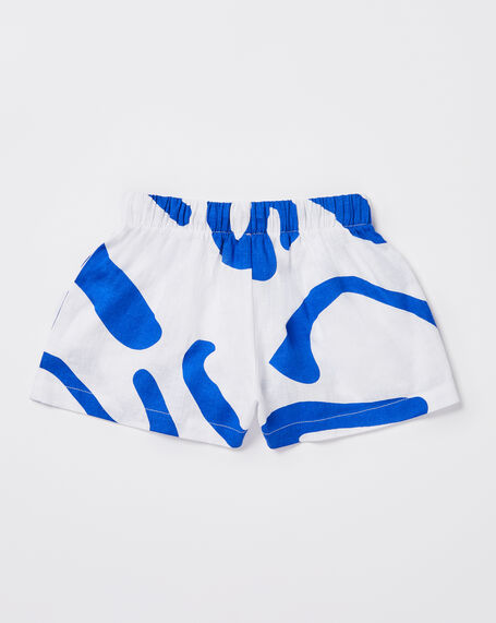 Girls Charlie Swirl Shorts in Blue