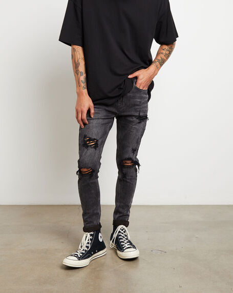 Rifter Skinny Jeans in Washed Out Black