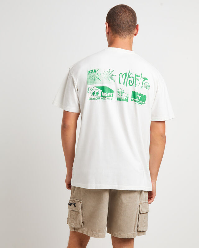 Hood Watch 50-50 Short Sleeve T-Shirt in Thrift White, hi-res image number null