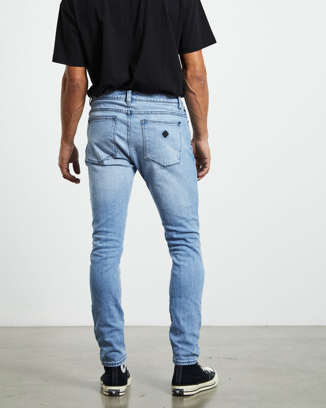 A Dropped Skinny Stacked Jeans Butter Blue, hi-res image number null