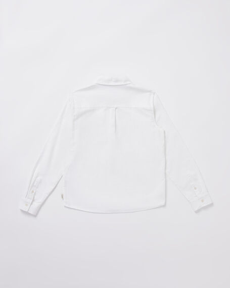 Teen Boys Grover Long Sleeve Shirt in White