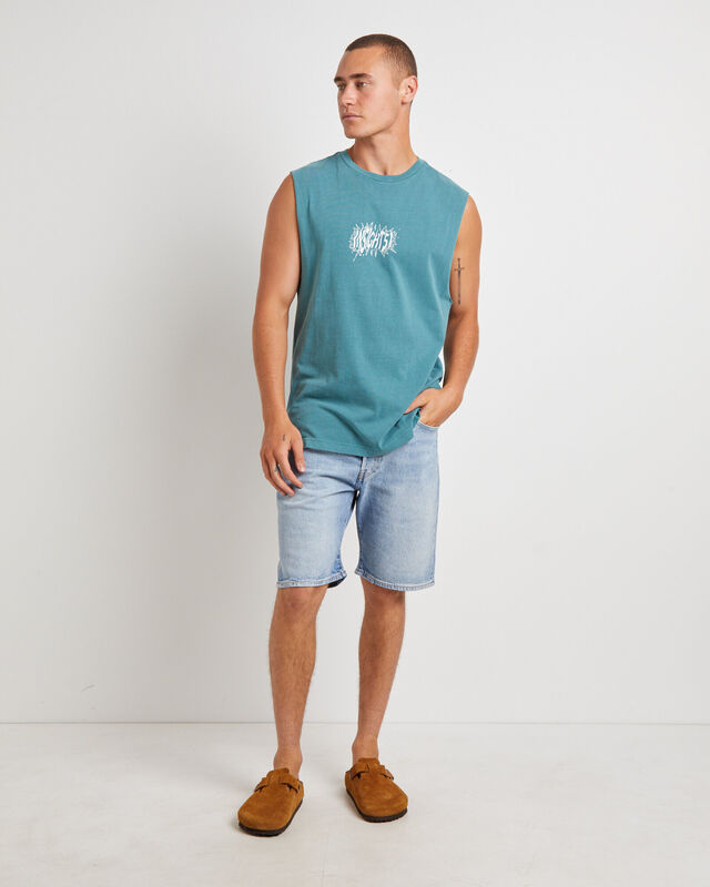 Fragment Muscle Tee in Teal, hi-res image number null