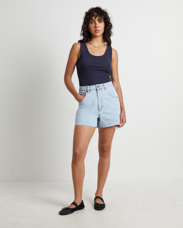 Pointelle Toni Tank Top in Navy, hi-res image number null