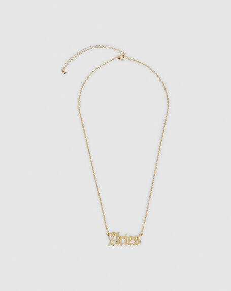 14k Gold Aries Star Sign Necklace