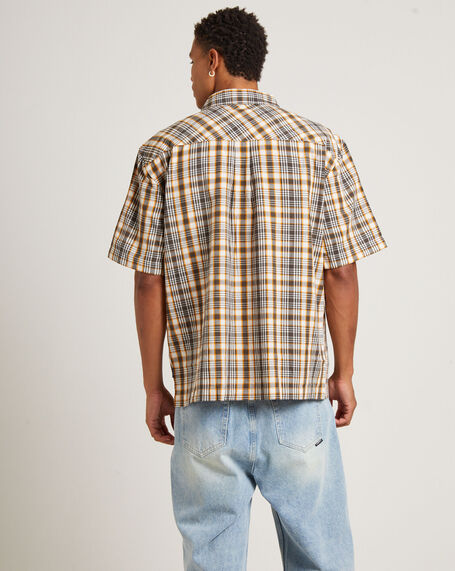 Check Out Recycled Short Sleeve Shirt in Moonbeam Check