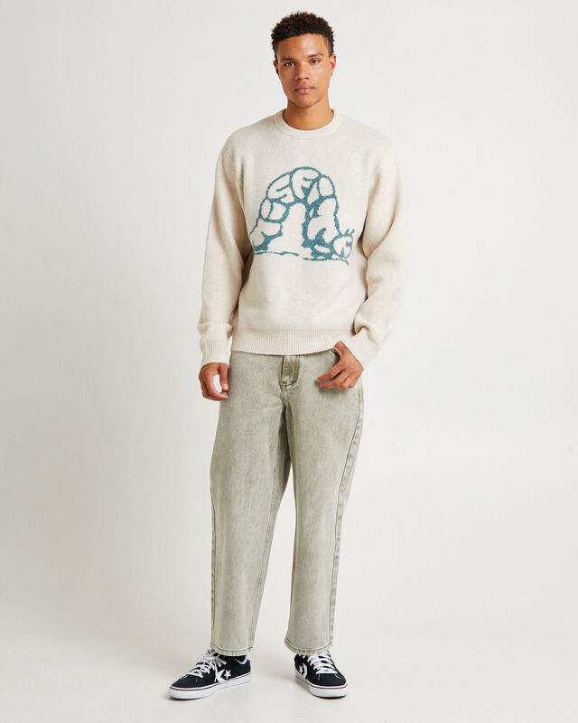 Third Cycle Knit Crew Neck Thrift White, hi-res image number null