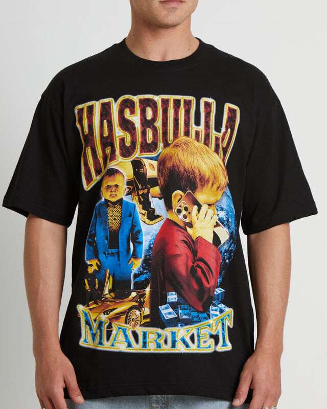 Hasbulla Rap Short Sleeve T-Shirt in Black, hi-res image number null