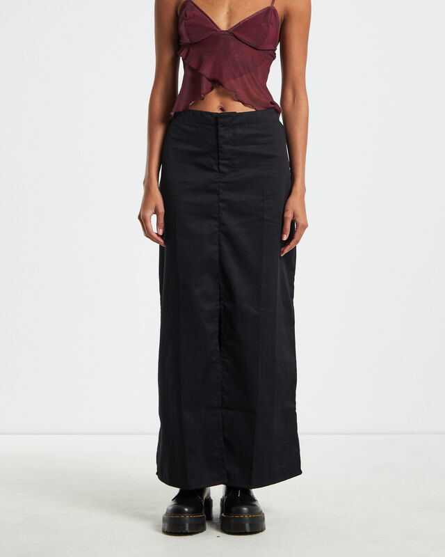 Haisley Cargo Maxi Skirt Black, hi-res image number null
