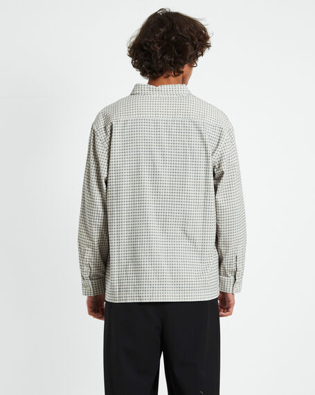 Harrison Long Sleeve Check Cord Shirt Natural
