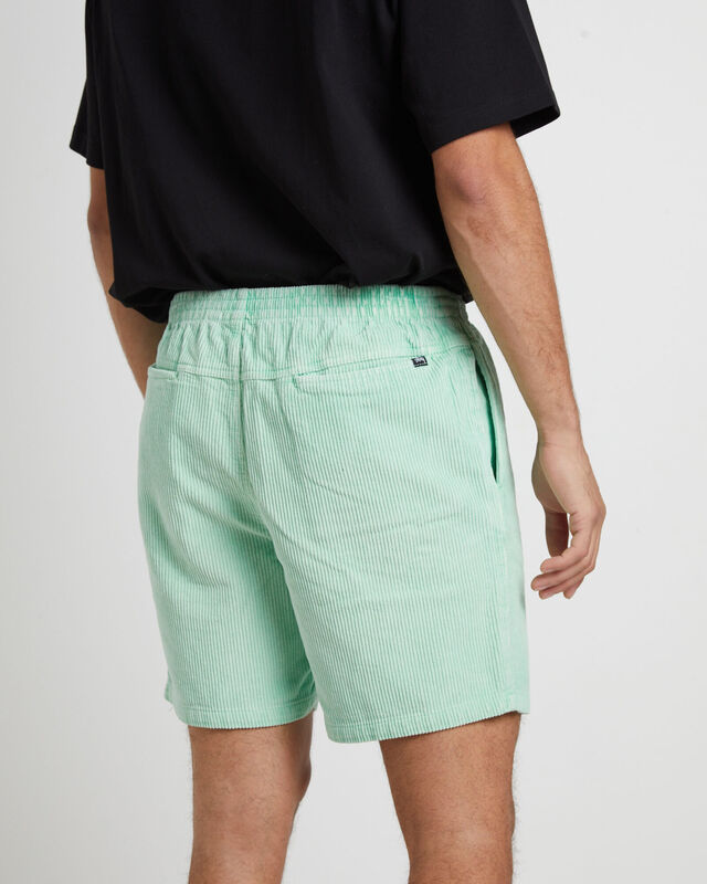 Wide Wale Cord Beachshort in Pigment Washed Green, hi-res image number null