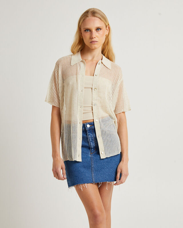 Zadie Knit Shirt Coconut, hi-res image number null