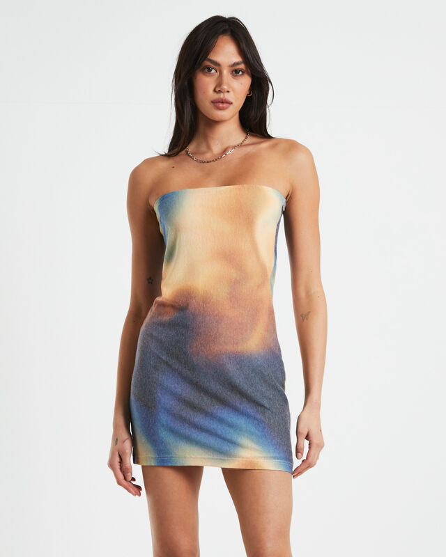 Della Printed Strapless Knit Mini Dress in Assorted, hi-res image number null