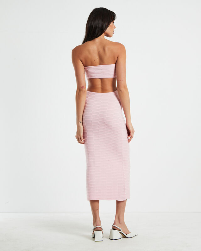 Alana Keyhole Knit Midi Dress in Pink, hi-res image number null