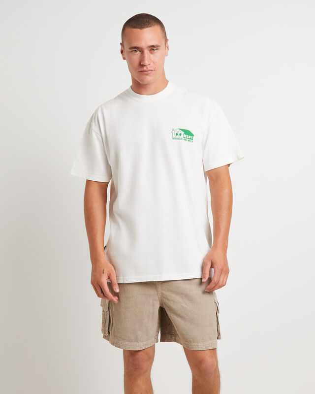 Hood Watch 50-50 Short Sleeve T-Shirt in Thrift White, hi-res image number null