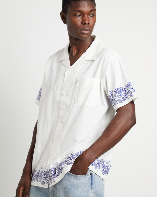 Precious Cosmos Short Sleeve Shirt in Washed White, hi-res image number null