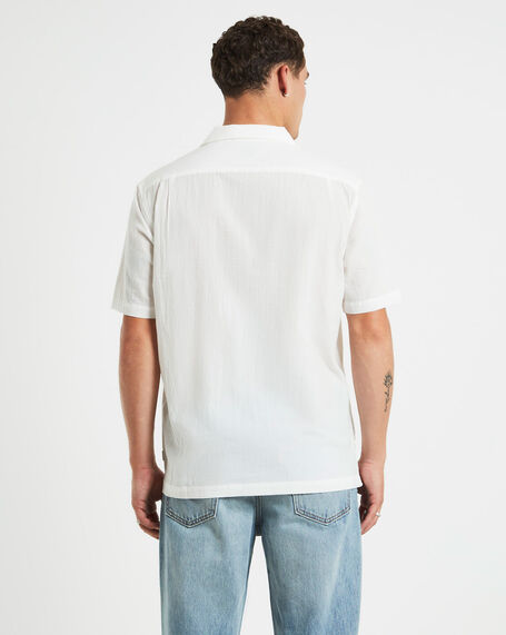 Heggie Short Sleeve Resort Shirt White