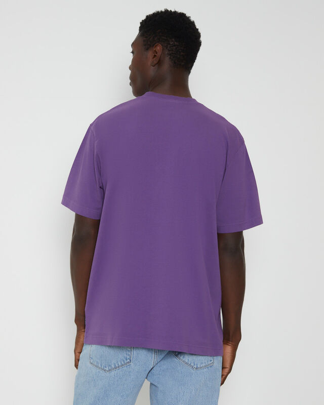 Vinyl Retro Fit Short Sleeve T-Shirt in Faded Purple, hi-res image number null