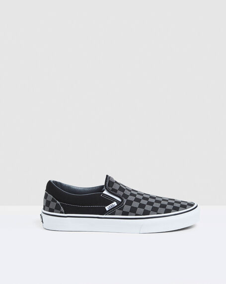 Classic Slip On Sneakers Black/Pewter Checkerboard