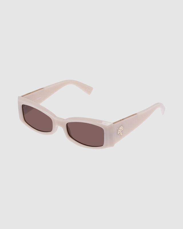 Afends X Le Specs Pretense Sunglasses Off White, hi-res image number null