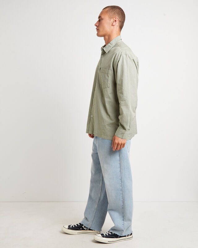 Skate Long Sleeve Shirt in Fatigue Green, hi-res image number null
