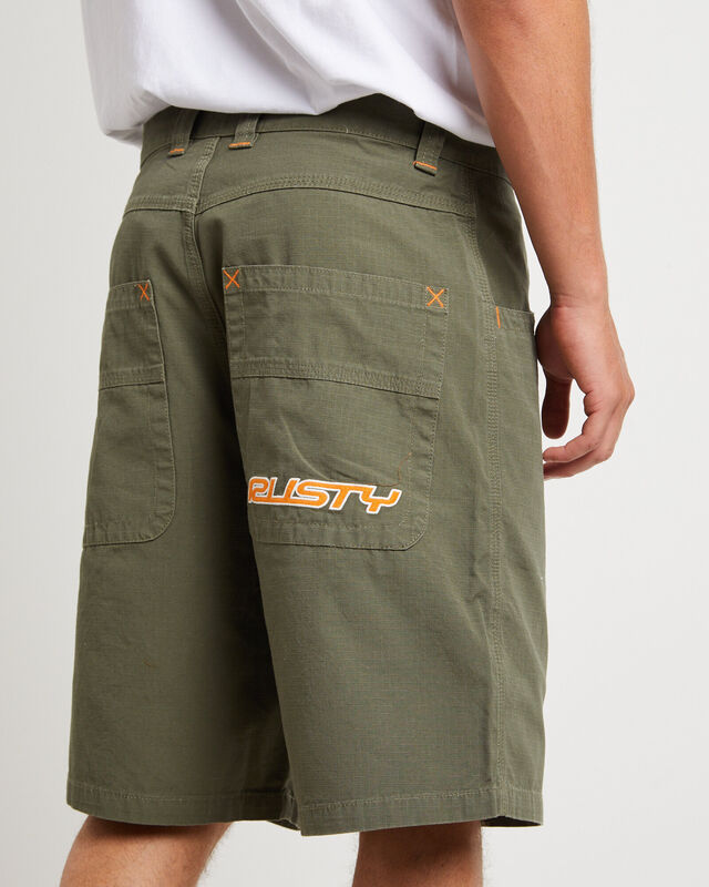 Rip Daddy Ripstop Shorts in Army Green, hi-res image number null
