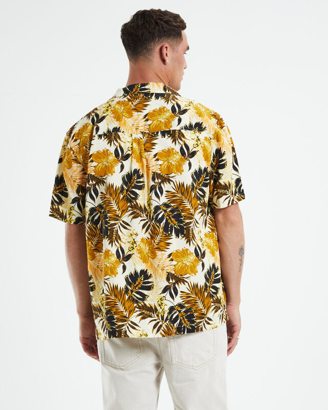 Resort Short Sleeve Shirt Golden Palms Multi, hi-res image number null