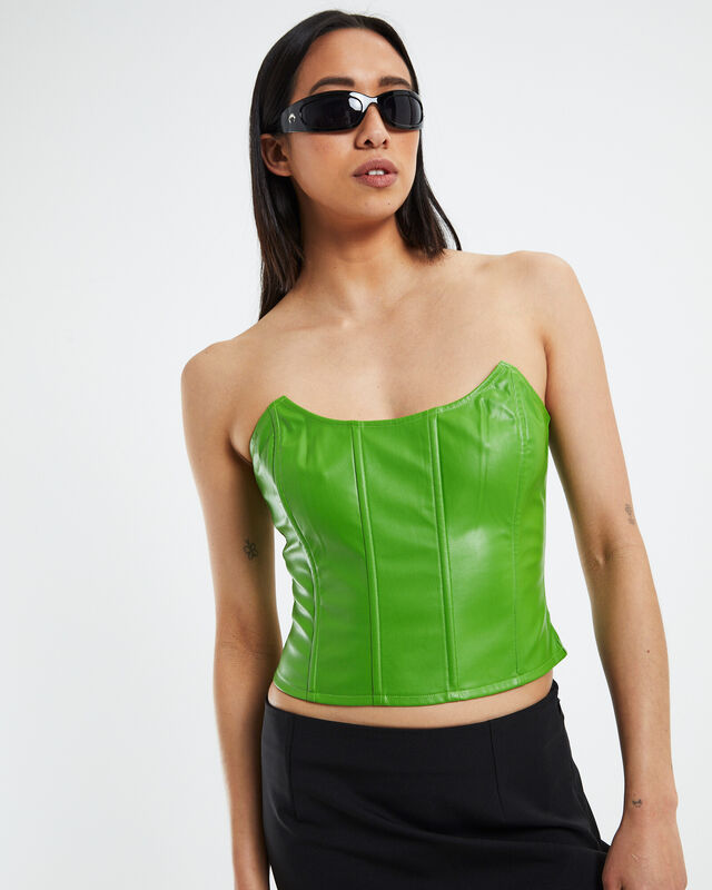 Piper Curved Edge Corset Green, hi-res image number null