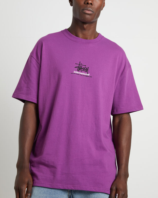 International Heavyweight Short Sleeve T-Shirt in Purple, hi-res image number null