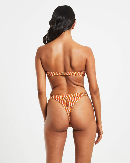 Paloma Geo Warp Bandeau Bikini Set in Assorted