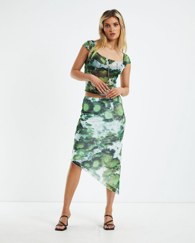 Tansu Skirt X-Ray Blurred Daisy Green, hi-res image number null