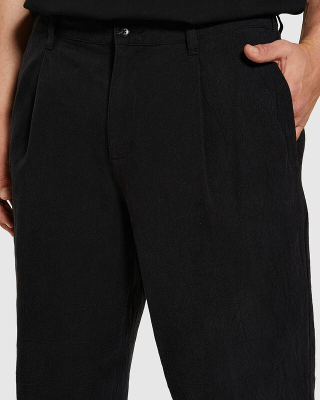 Cross Linen Pants Black, hi-res image number null