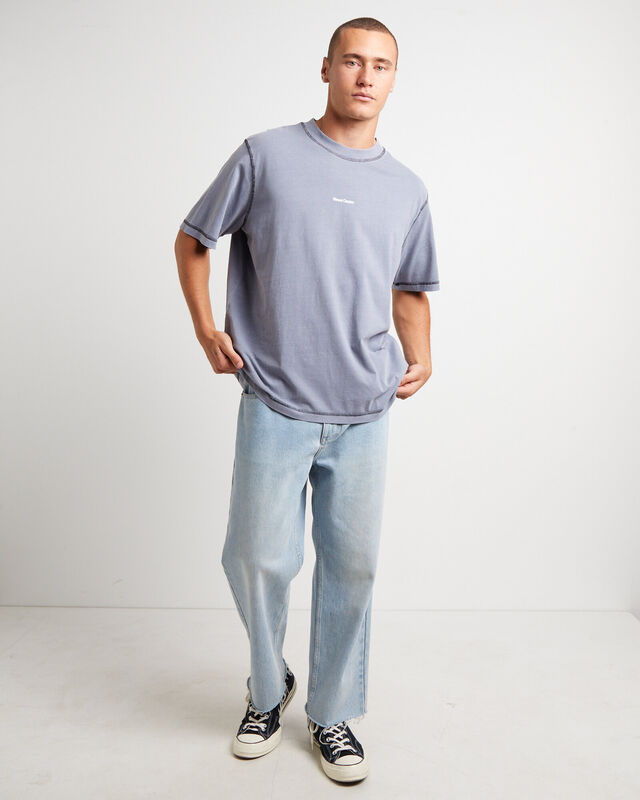 Samo Neuw Short Sleeve T-Shirt in Steel Blue, hi-res image number null