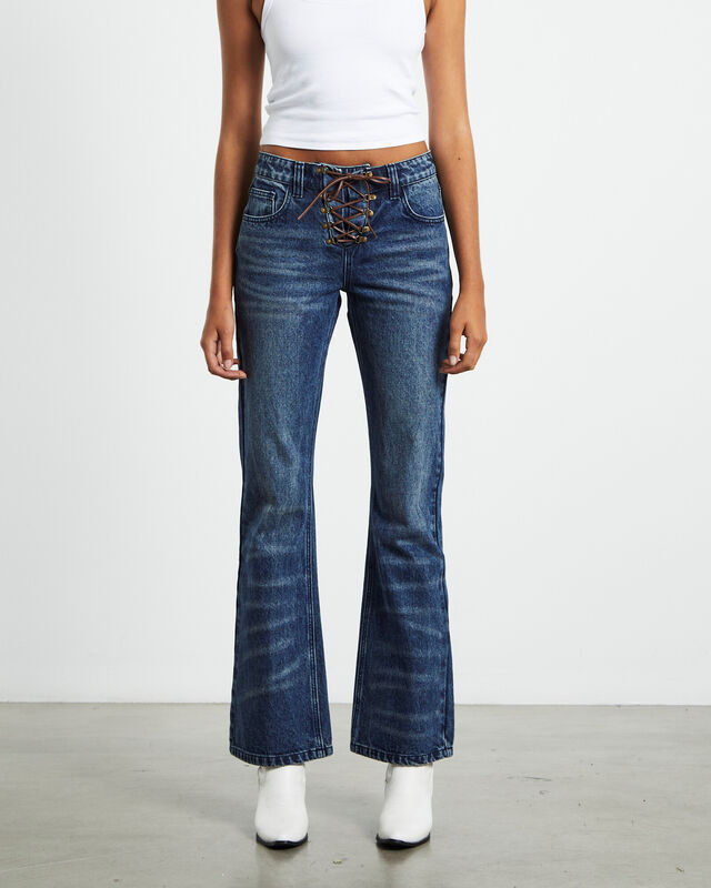Tatiana Low Bootcut Jeans Vintage Tint Blue, hi-res image number null